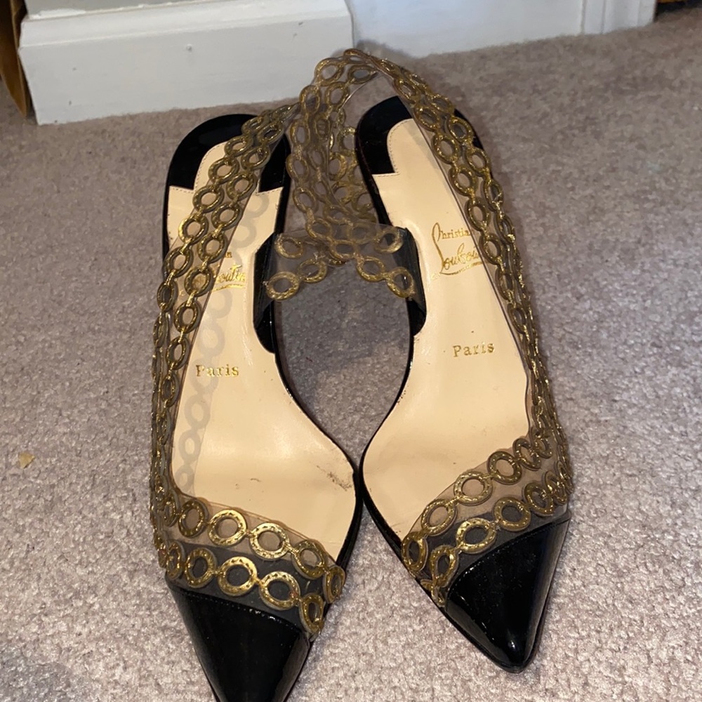 Christian Louboutin slip on heels